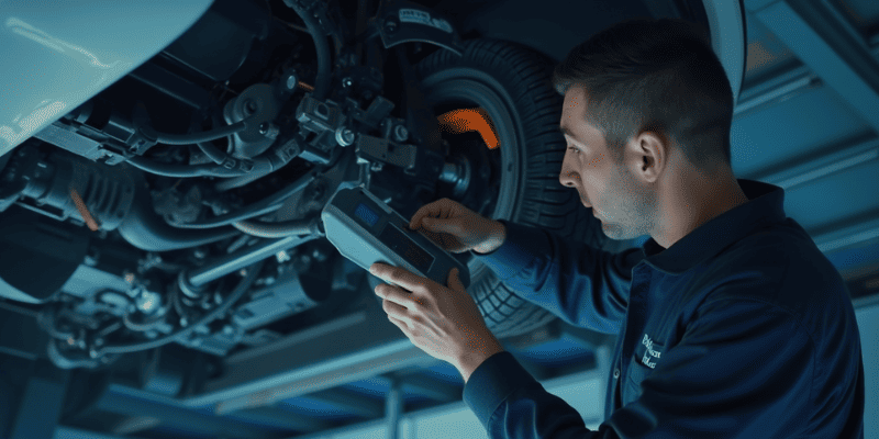 Inspeção de frota empresarial